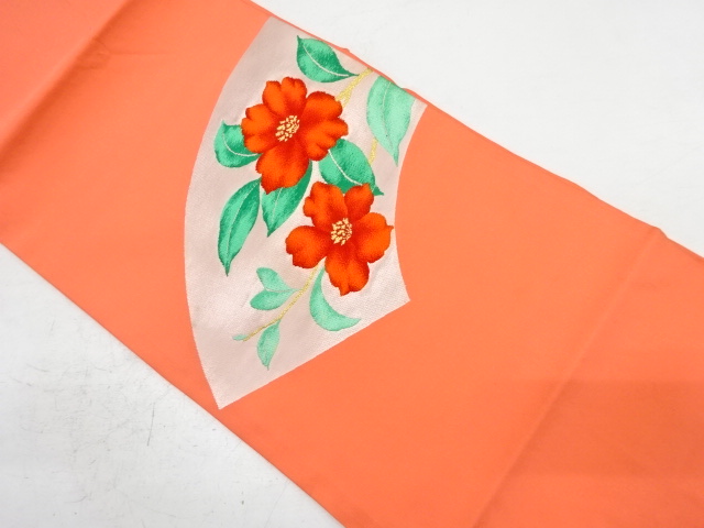 地紙に枝花模様織り出し名古屋帯